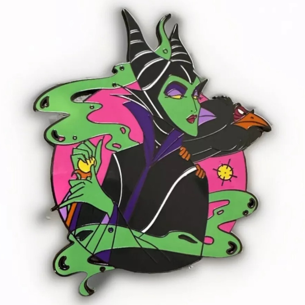 Disney Fantasy Pin Maleficent Mali Diablo Raven Crow Villain 3" Large Jumbo New